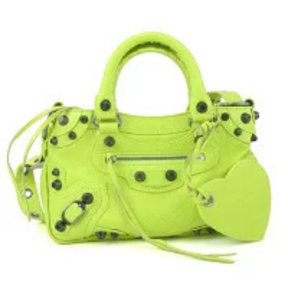 Balenciaga Handbag Neo Cagol Leather Yellow Bag